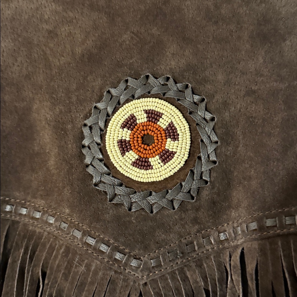 Scully Western Wear Beaded Fringe Jacket in espesso leather. New with tags. - Picture 10 of 11